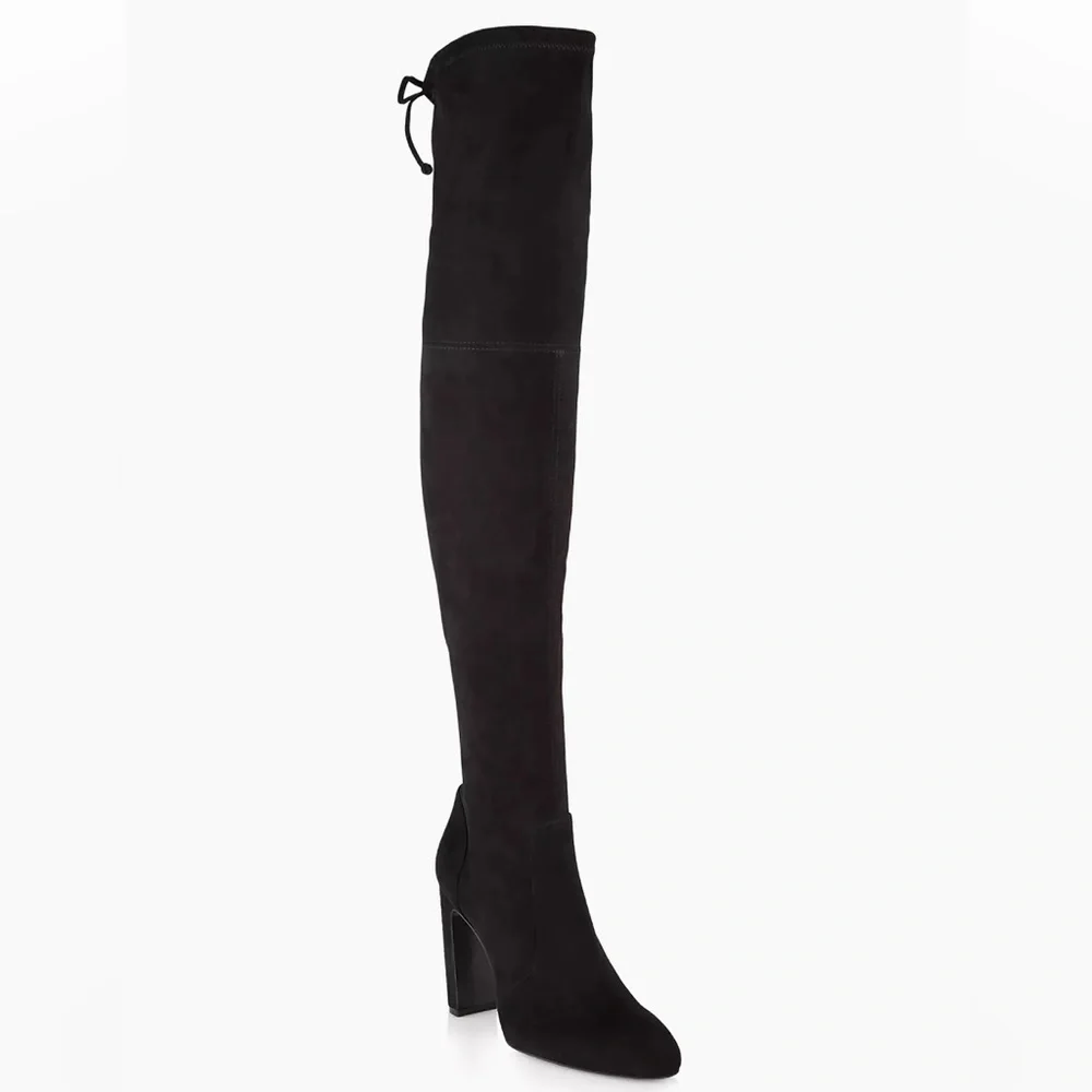Stuart Weitzmen Black Vidaland 100MM Suede Over-the-Knee Boots